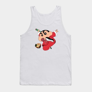 Cute Shinchan Become A Kung Fu Master Tank Top